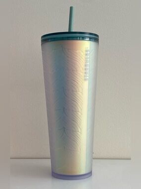 ⭐️RARE Starbucks 50th Anniversary Iridescent Pearl Tall 24 oz Cold Cup